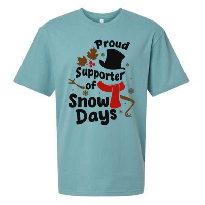 Proud Supporter Of Snow Days Funny Teacher Sueded Cloud Jersey T-Shirt