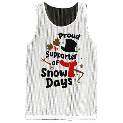 Proud Supporter Of Snow Days Funny Teacher Mesh Reversible Basketball Jersey Tank