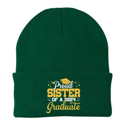 Proud Sister Of A Class Of 2024 Graduate Senior Sister 24 Knit Cap Winter Beanie