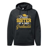 Proud Sister Of A Class Of 2024 Graduate Senior Sister 24 Performance Fleece Hoodie