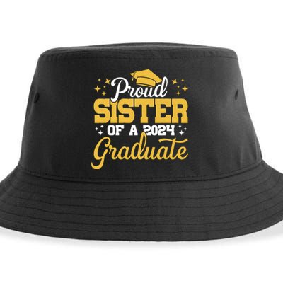 Proud Sister Of A Class Of 2024 Graduate Senior Sister 24 Sustainable Bucket Hat