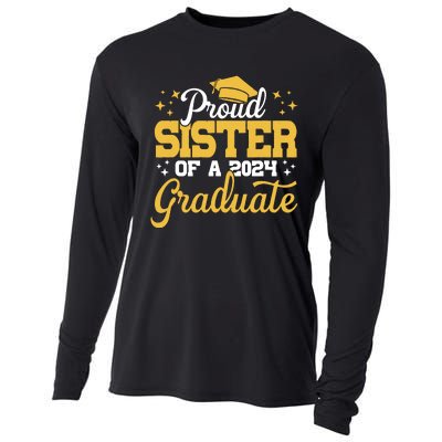 Proud Sister Of A Class Of 2024 Graduate Senior Sister 24 Cooling Performance Long Sleeve Crew