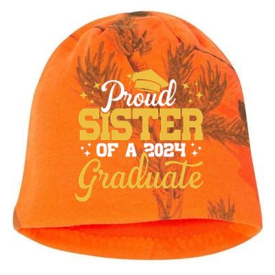 Proud Sister Of A Class Of 2024 Graduate Senior Sister 24 Kati - Camo Knit Beanie