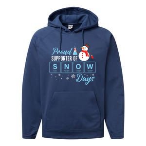 Proud Supporter Of Snow Days Chemistry Teacher Christmas Gift Performance Fleece Hoodie