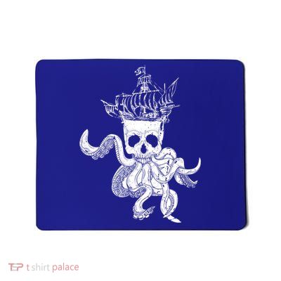 Pirate Ship Octopus Buccaneer Crossed Bones Freebooter Skull Gift Mousepad