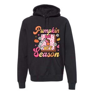 Pumpkin Season On Off Fall Vibes Premium Hoodie