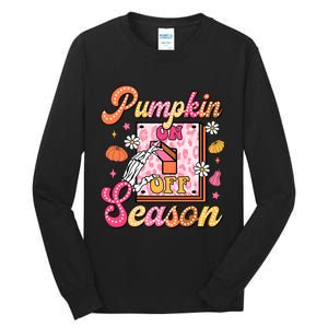 Pumpkin Season On Off Fall Vibes Tall Long Sleeve T-Shirt