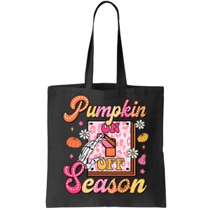 Pumpkin Season On Off Fall Vibes Tote Bag