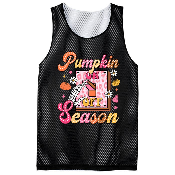 Pumpkin Season On Off Fall Vibes Mesh Reversible Basketball Jersey Tank