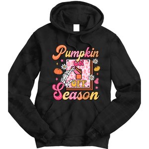 Pumpkin Season On Off Fall Vibes Tie Dye Hoodie