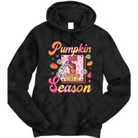 Pumpkin Season On Off Fall Vibes Tie Dye Hoodie