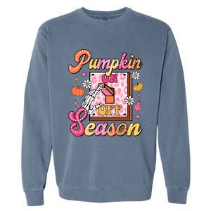 Pumpkin Season On Off Fall Vibes Garment-Dyed Sweatshirt