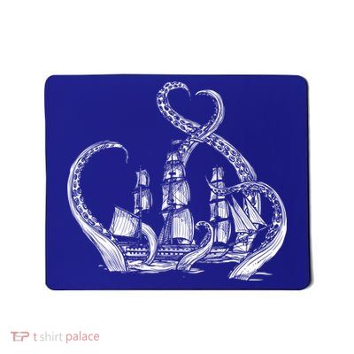 Pirate Ship Octopus Buccaneer Freebooter Crossed Bones Skull Gift Mousepad