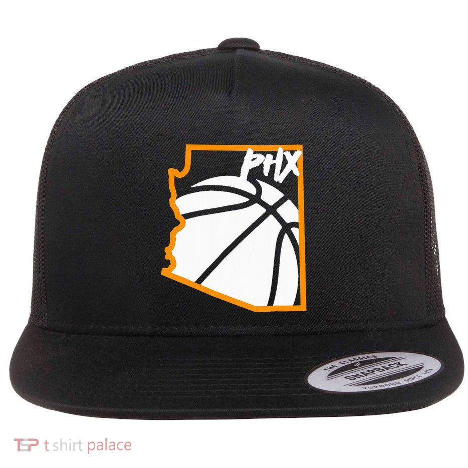 Phoenix State Of Arizona White Sunset Vintage Design Flatbill Hat