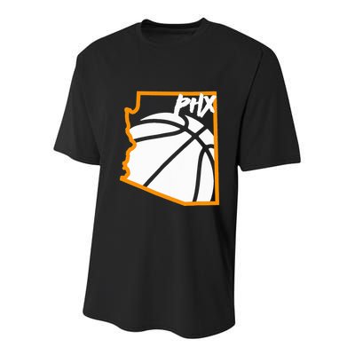 Phoenix State Of Arizona White Sunset Vintage Design Youth Performance Sprint T-Shirt