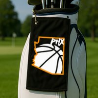 Phoenix State Of Arizona White Sunset Vintage Design Golf Towel