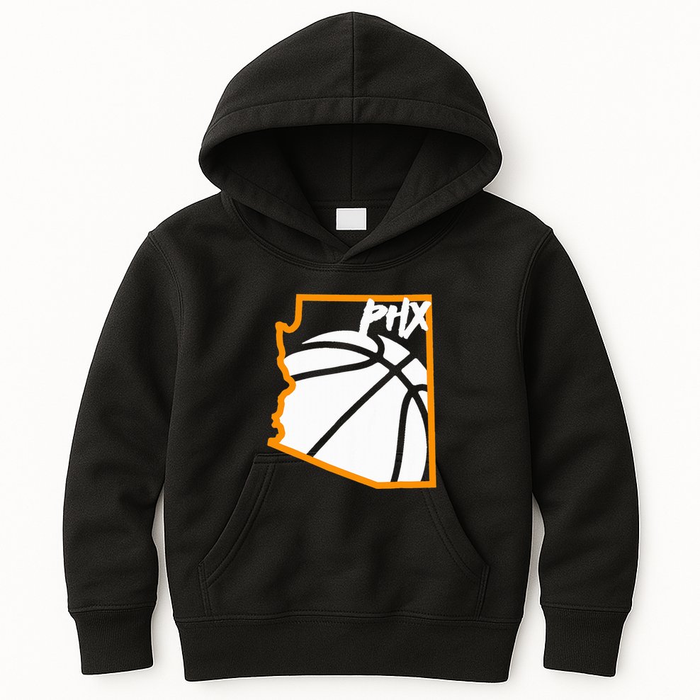 Phoenix State Of Arizona White Sunset Vintage Design Kids Hoodie