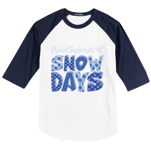 Proud Supporter Of Snow Days Teacher Christmas Gift Baseball Sleeve Shirt