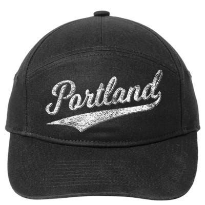 Portland State Of Oregon Baseball Script Flag Swoosh 7-Panel Snapback Hat