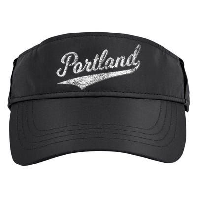 Portland State Of Oregon Baseball Script Flag Swoosh Adult Drive Performance Visor