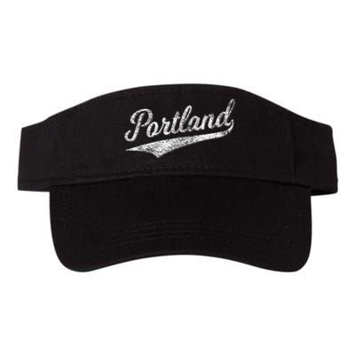 Portland State Of Oregon Baseball Script Flag Swoosh Valucap Bio-Washed Visor