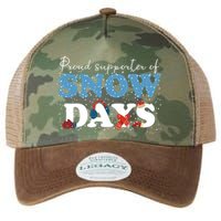 Proud Supporter Of Snow Days Funny Winter Legacy Tie Dye Trucker Hat