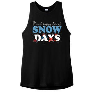 Proud Supporter Of Snow Days Funny Winter Ladies PosiCharge Tri-Blend Wicking Tank