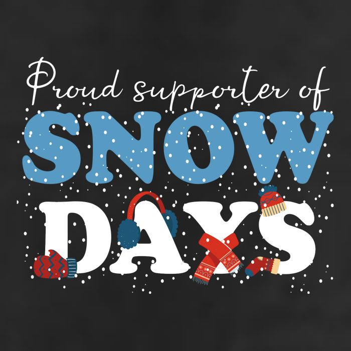 Proud Supporter Of Snow Days Funny Winter Golf Towel