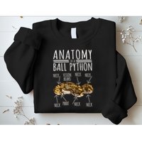 Python Snake Owner Anatomy Of A Ball Python Sweatshirt