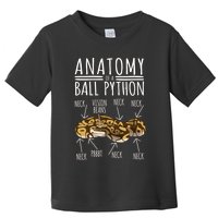 Python Snake Owner Anatomy Of A Ball Python Toddler T-Shirt