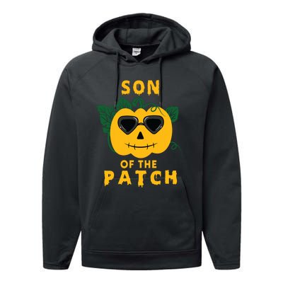 Pumpkin Son Of The Patch Halloween Matching Family Pj Performance Fleece Hoodie