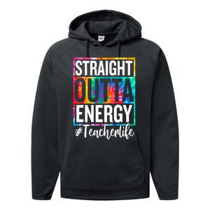 Paraprofessional Straight Outta Energy Teacher Life Gifts Performance Fleece Hoodie