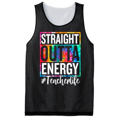 Paraprofessional Straight Outta Energy Teacher Life Gifts Mesh Reversible Basketball Jersey Tank