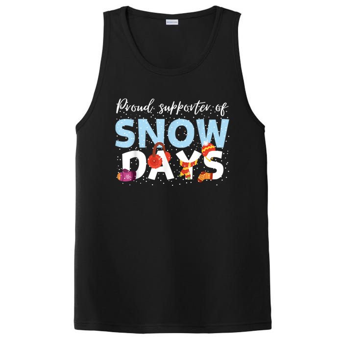 Proud Supporter Of Snow Days Funny Teacher Crew PosiCharge Competitor Tank