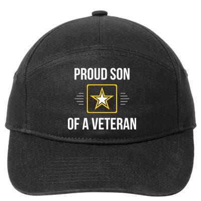 Proud Son Of A Veteran Funny Gift 7-Panel Snapback Hat