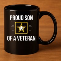 Proud Son Of A Veteran Funny Gift 11oz C Handle Ceramic Mug