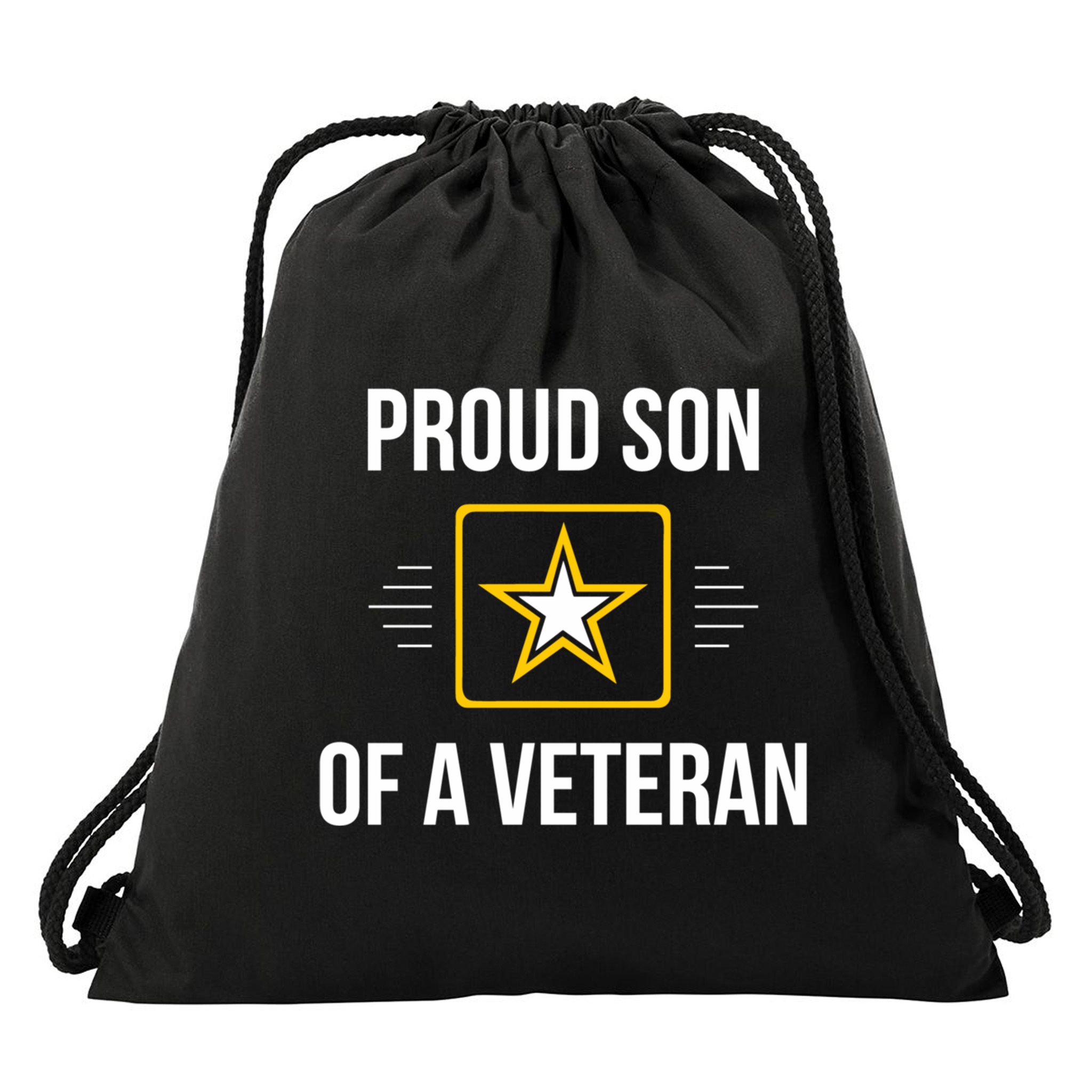 Proud Son Of A Veteran Funny Gift Drawstring Bag
