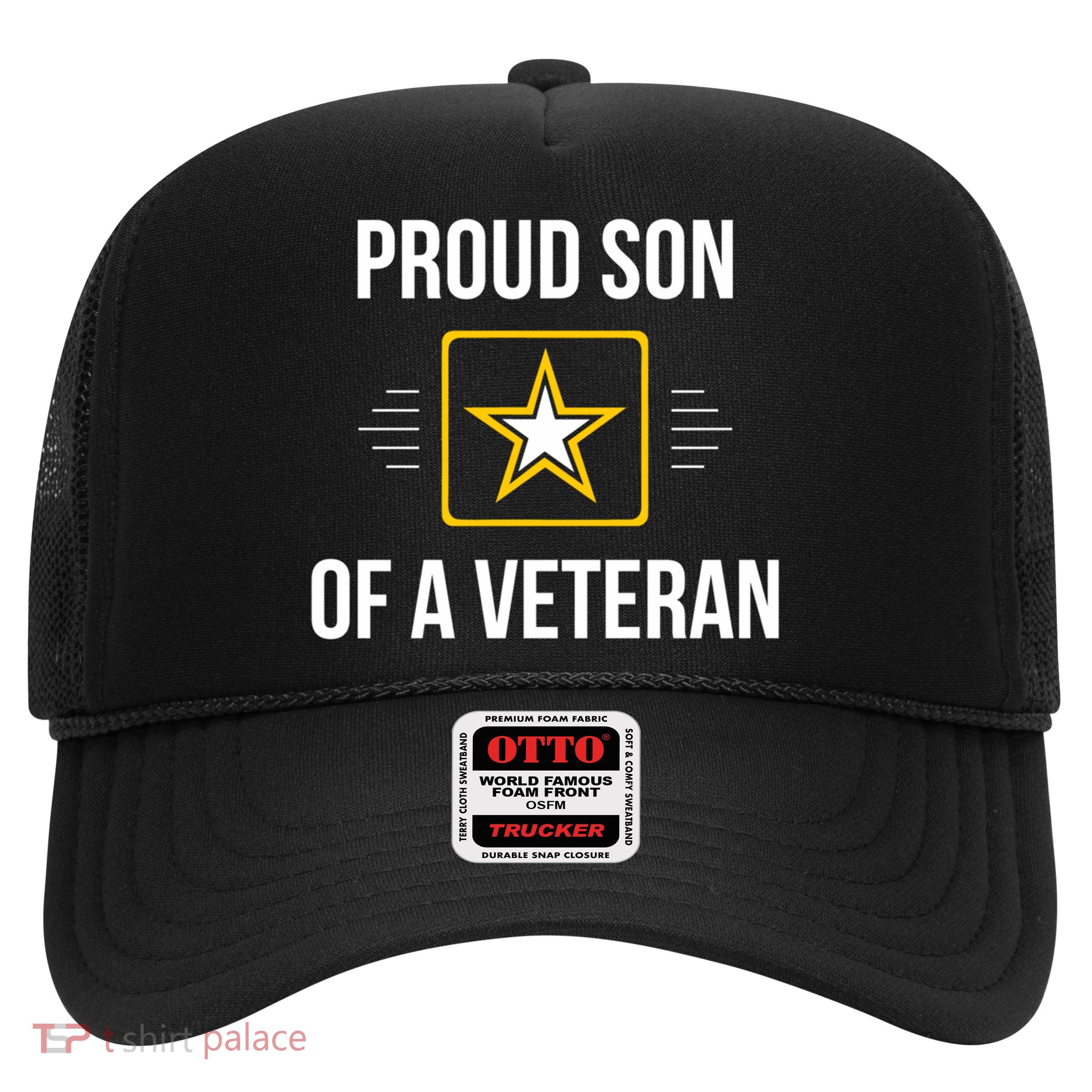 Proud Son Of A Veteran Funny Gift Trucker Hat