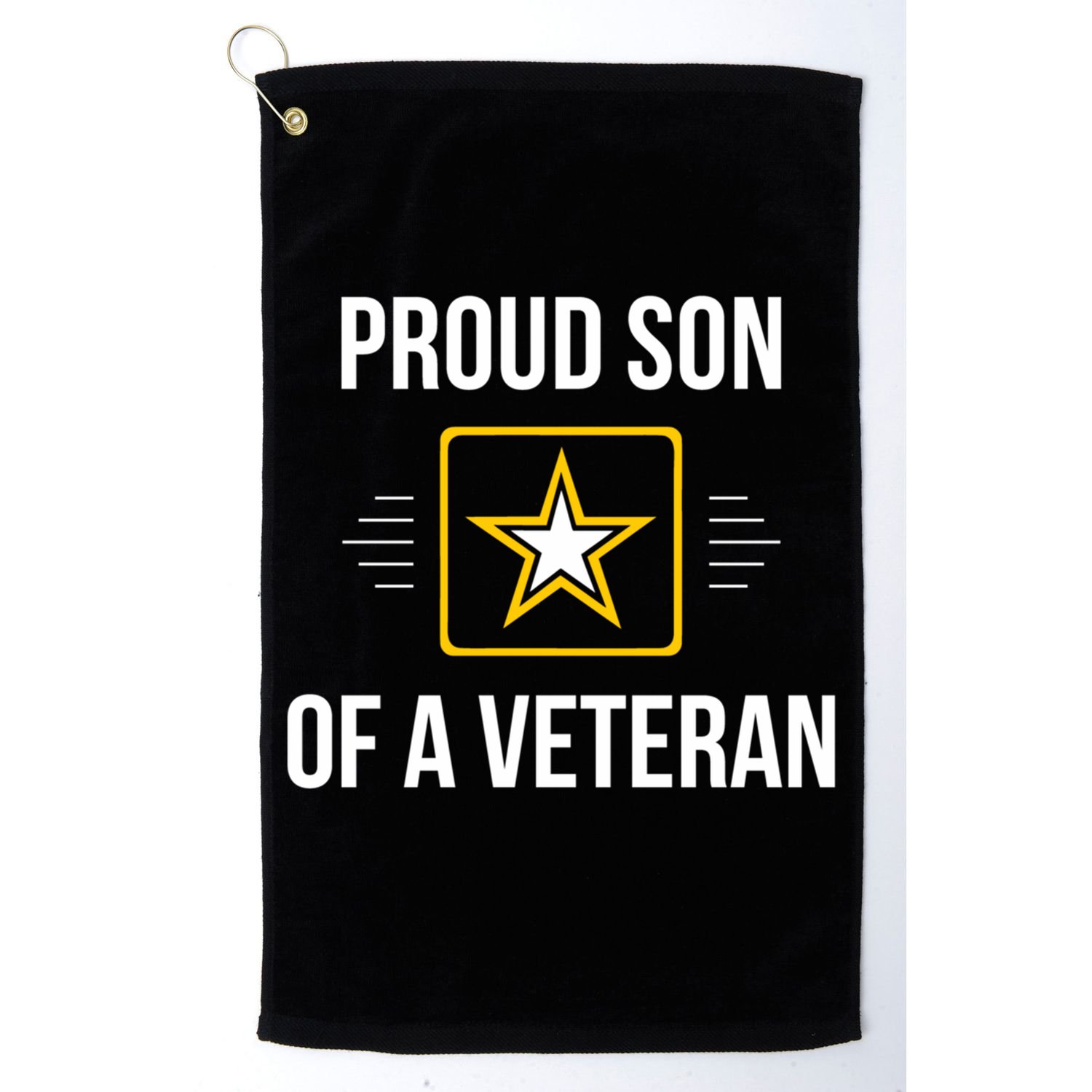 Proud Son Of A Veteran Funny Gift Golf Towel