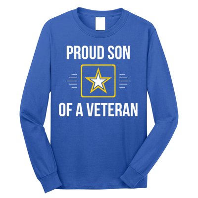 Proud Son Of A Veteran Funny Gift Long Sleeve Shirt
