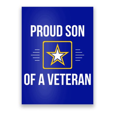 Proud Son Of A Veteran Funny Gift Poster