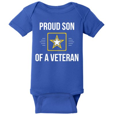 Proud Son Of A Veteran Funny Gift Baby Bodysuit