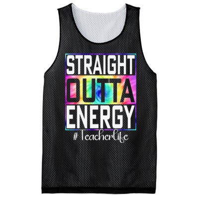 Paraprofessional Straight Outta Energy Teacher Life Gifts Mesh Reversible Basketball Jersey Tank