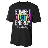 Paraprofessional Straight Outta Energy Teacher Life Gifts Performance Sprint T-Shirt