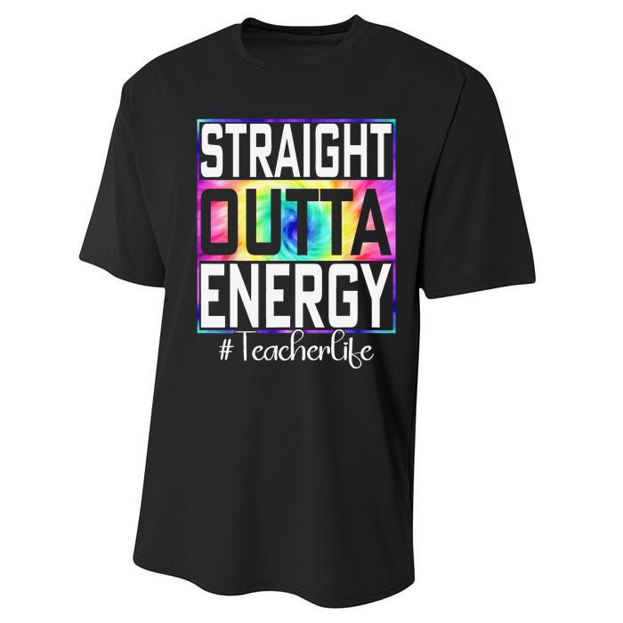 Paraprofessional Straight Outta Energy Teacher Life Gifts Performance Sprint T-Shirt