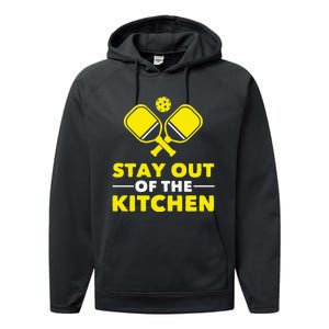 Pickleball Stay Out Of The Kitchen Performance Fleece Hoodie