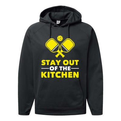 Pickleball Stay Out Of The Kitchen Performance Fleece Hoodie