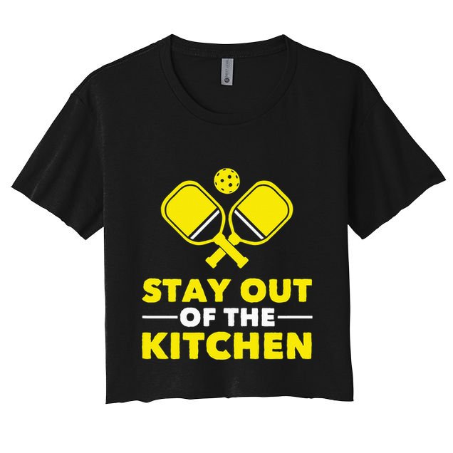 Pickleball Stay Out Of The Kitchen Women's Crop Top Tee