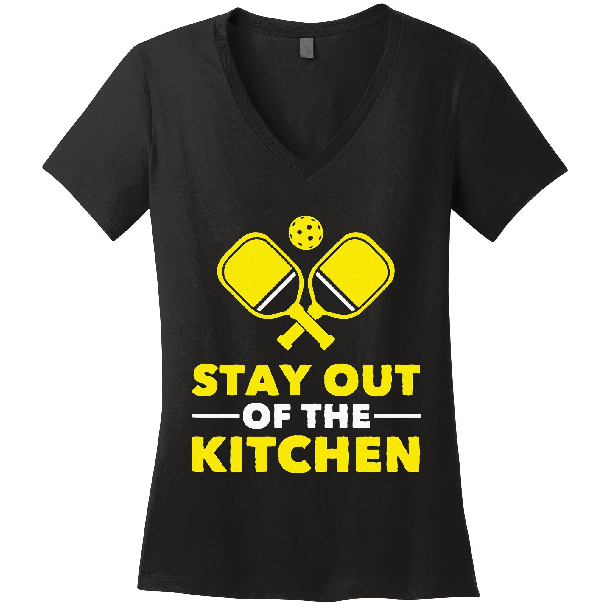 Pickleball Stay Out Of The Kitchen Women's V-Neck T-Shirt