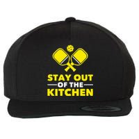 Pickleball Stay Out Of The Kitchen Wool Snapback Cap